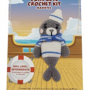 Complete Crochet Manatee Kit • Needle Creations • Fabric Editions